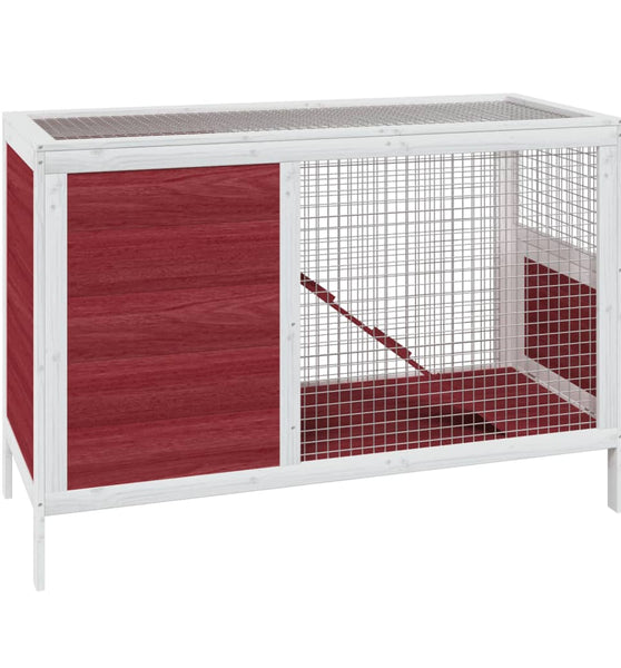 Kaninchenstall Mokka 103x44x69,5 cm Massivholz Kiefer