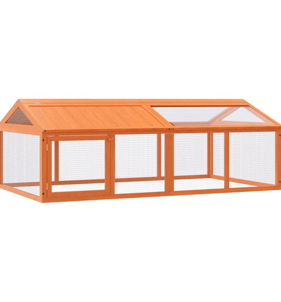 Freilaufgehege Braun 200x112,5x74 cm Massivholz Kiefer