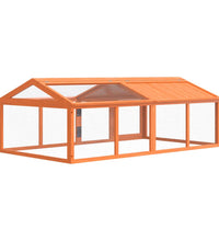 Freilaufgehege Braun 200x112,5x74 cm Massivholz Kiefer