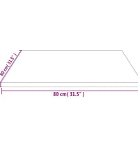 Tischplatte 80x80x2,5 cm Massivholz Kiefer Quadratisch