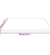 Tischplatte Weiß 80x80x2,5 cm Massivholz Kiefer Quadratisch