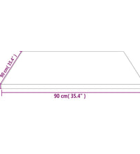 Tischplatte Weiß 90x90x2,5 cm Massivholz Kiefer Quadratisch