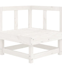 Ecksofa mit Kissen Weiß Massivholz Kiefer