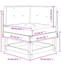 Ecksofa mit Kissen Massivholz Douglasie