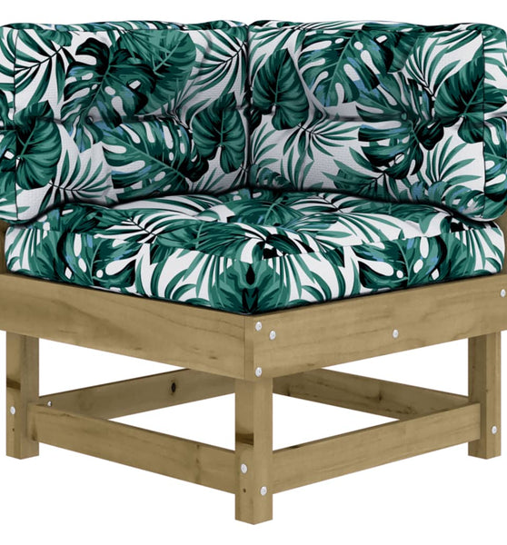 Ecksofa mit Kissen Kiefernholz Imprägniert