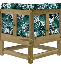 Ecksofa mit Kissen Kiefernholz Imprägniert