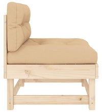 Mittelsofa mit Kissen Massivholz Kiefer