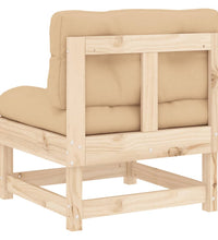 Mittelsofa mit Kissen Massivholz Kiefer