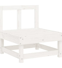 Mittelsofa mit Kissen Weiß Massivholz Kiefer