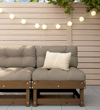 Mittelsofa mit Kissen Honigbraun Massivholz Kiefer