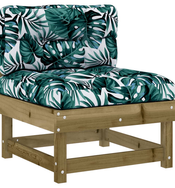 Mittelsofa mit Kissen Kiefernholz Imprägniert