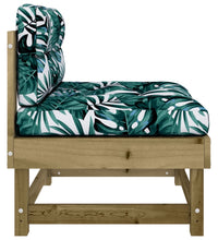 Mittelsofa mit Kissen Kiefernholz Imprägniert