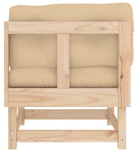 Ecksofas mit Kissen 2 Stk. Massivholz Kiefer