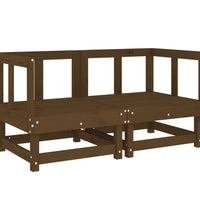 Ecksofas mit Kissen 2 Stk. Honigbraun Massivholz Kiefer