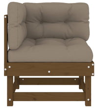 Ecksofas mit Kissen 2 Stk. Honigbraun Massivholz Kiefer