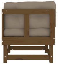 Ecksofas mit Kissen 2 Stk. Honigbraun Massivholz Kiefer