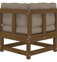 Ecksofas mit Kissen 2 Stk. Honigbraun Massivholz Kiefer