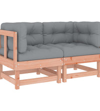 Ecksofas mit Kissen 2 Stk. Massivholz Douglasie