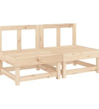 Mittelsofas mit Kissen 2 Stk. Massivholz Kiefer