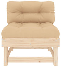 Mittelsofas mit Kissen 2 Stk. Massivholz Kiefer