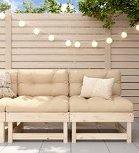 Mittelsofas mit Kissen 2 Stk. Massivholz Kiefer