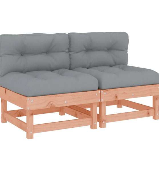 Mittelsofas mit Kissen 2 Stk. Massivholz Douglasie