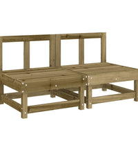 Mittelsofas mit Kissen 2 Stk. Kiefernholz Imprägniert