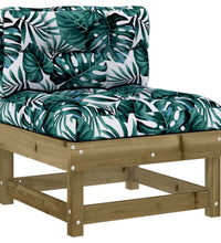 Mittelsofas mit Kissen 2 Stk. Kiefernholz Imprägniert