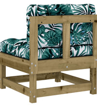 Mittelsofas mit Kissen 2 Stk. Kiefernholz Imprägniert