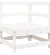 Ecksofa mit Kissen Weiß Massivholz Kiefer