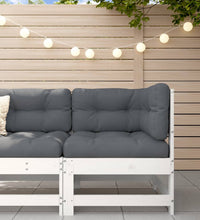 Ecksofa mit Kissen Weiß Massivholz Kiefer