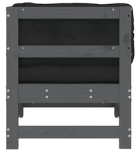 Ecksofa mit Kissen Grau Massivholz Kiefer