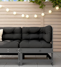 Ecksofa mit Kissen Grau Massivholz Kiefer