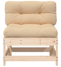 Mittelsofa mit Kissen Massivholz Kiefer