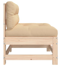 Mittelsofa mit Kissen Massivholz Kiefer