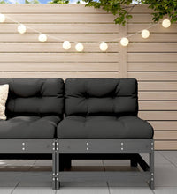 Mittelsofa mit Kissen Grau Massivholz Kiefer