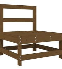 Mittelsofa mit Kissen Honigbraun Massivholz Kiefer