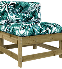 Mittelsofa mit Kissen Kiefernholz Imprägniert