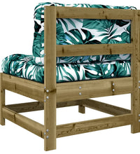 Mittelsofa mit Kissen Kiefernholz Imprägniert