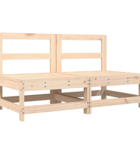 Mittelsofas mit Kissen 2 Stk. Massivholz Kiefer