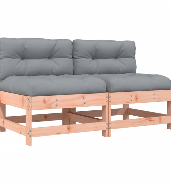 Mittelsofas mit Kissen 2 Stk. Massivholz Douglasie