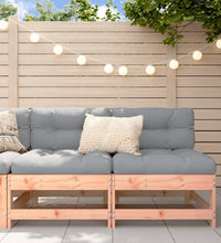 Mittelsofas mit Kissen 2 Stk. Massivholz Douglasie