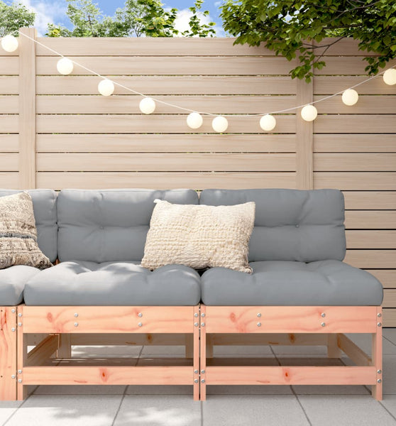 Mittelsofas mit Kissen 2 Stk. Massivholz Douglasie
