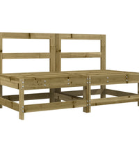 Mittelsofas mit Kissen 2 Stk. Kiefernholz Imprägniert