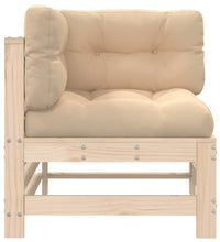 Ecksofa mit Kissen Massivholz Kiefer