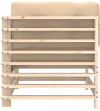 Ecksofa mit Kissen Massivholz Kiefer