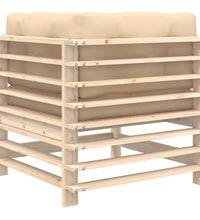 Ecksofa mit Kissen Massivholz Kiefer