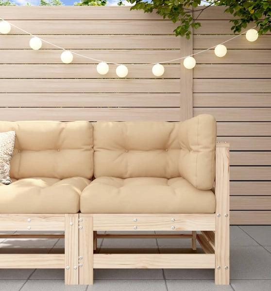 Ecksofa mit Kissen Massivholz Kiefer