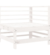 Ecksofa mit Kissen Weiß Massivholz Kiefer