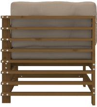 Ecksofa mit Kissen Honigbraun Massivholz Kiefer